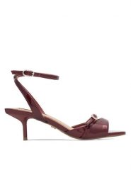 Nine West Sandały FEROZA BYCCC02 Bordowy. Czerwone sandały damskie Nine West, bez wzorów, z syntetyku, bez obcasa, na szpilce, bez zapięcia. Za 179.99 zł.