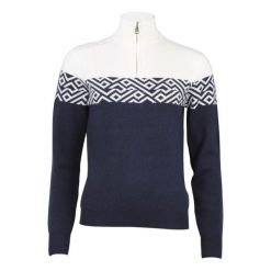 Bardzowy golf 1/2 zamek damski Peak Mountain Akar. Niebieskie golfy damskie Peak Mountain, bez wzorów, bez ramiączek. Za 274.10 zł.