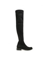 Caprice Muszkieterki 9-25510-41 Czarny. Czarne kozaki damskie Caprice, z materiału, bez obcasa, na płaskiej podeszwie, bez zapięcia. Za 439.99 zł.
