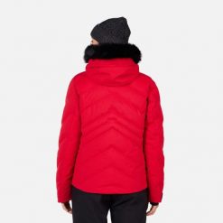 Kurtka narciarska damska Rossignol Staci Insulated. Czerwone kurtki damskie Rossignol, na zimę, bez wzorów, bez kaptura. W wyprzedaży za 1,375.25 zł.