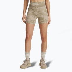 Spodenki treningowe damskie Under Armour Project Rock Middy. Brązowe obuwie sportowe damskie Under Armour, bez zapięcia, na fitness i siłownię. Za 199.99 zł.