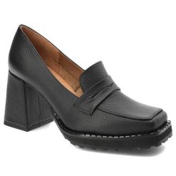 Czarne Półbuty Exquisite Eleganckie Skórzane Buty Damskie. Czarne półbuty damskie EXQUISITE, z aplikacjami, ze skóry, bez obcasa, na obcasie, bez zapięcia. Za 349.00 zł.