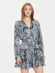 Guess Sukienka codzienna W5BK53 W2770 Niebieski Regular Fit. Niebieskie sukienki damskie Guess, z aplikacjami, z syntetyku, bez ramiączek. Za 419.99 zł.