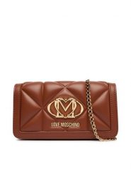 LOVE MOSCHINO Torebka JC5640PP0PLC0208 Brązowy. Brązowe torebki wieczorowe damskie Love Moschino, bez wzorów, ze skóry, bez dodatków. Za 699.99 zł.