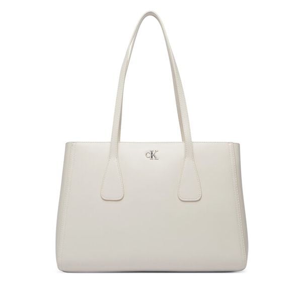 Torebka Calvin Klein. Brązowe shopper bag Calvin Klein, bez dodatków. Za 649.99 zł.