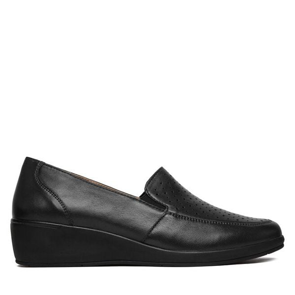 Półbuty Caprice. Niebieskie czółenka damskie Caprice, bez wzorów, bez obcasa, na koturnie. Za 339.99 zł.