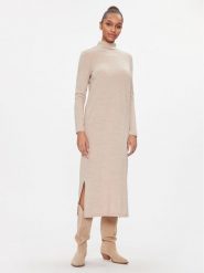 Vero Moda Sukienka dzianinowa 10293849 Écru Regular Fit. Sukienki damskie Vero Moda, bez wzorów, z dzianiny, bez ramiączek. Za 79.99 zł.