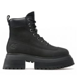 Trapery Timberland. Czarne trapery damskie Timberland, bez zapięcia. Za 829.99 zł.