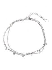 MOODE Bransoletka "Ingrid" z elementami ozdobnymi rozmiar: onesize. Szare bransoletki damskie MOODE, ze stali. Za 39.99 zł.