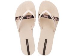 Klapki japonki damskie Ipanema Kirei Chic. Brązowe klapki damskie Ipanema, bez wzorów, z gumy, bez obcasa, bez zapięcia. Za 59.89 zł.
