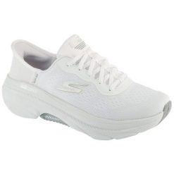 Buty do biegania damskie, Slip-Ins: Max Cushioning Arch Fit 2.0 - Antilles. Białe obuwie sportowe damskie Skechers, bez zapięcia, do biegania. Za 549.99 zł.