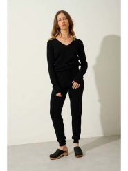AUTHENTIC CASHMERE Kaszmirowe spodnie dresowe "Ferrand" w kolorze czarnym rozmiar: L. Czarne spodnie dresowe damskie AUTHENTIC CASHMERE, na lato, l, bez wzorów, z dresówki. Za 306.73 zł.