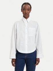 BOSS Koszula C_Boskota-1 50566871 Biały Oversize. Białe koszule damskie Boss, bez wzorów, z bawełny, bez kołnierzyka, bez ramiączek. Za 594.99 zł.