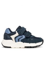 Geox Sneakersy B Flexyper Mini Boy B656GC 05422 C4250 M Granatowy. Niebieskie buty sportowe chłopięce Geox, ze skóry, bez zapięcia. Za 239.99 zł.