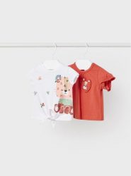 Mayoral Komplet t-shirtów 1097 Kolorowy. Koszulki i t-shirty dziewczęce Mayoral, bez wzorów, z bawełny, bez kołnierzyka, bez ramiączek. Za 69.99 zł.