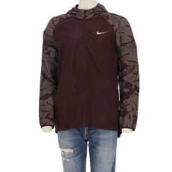Kurtka dresowa damska Bordeaux. Czerwone kurtki sportowe damskie Nike, l, bez wzorów, z dresówki, bez kaptura. Za 136.28 zł.