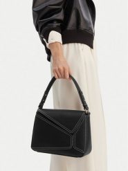 GINO ROSSI Torebka C-KY117 Czarny. Czarne torebki klasyczne damskie Gino Rossi, z materiału, bez dodatków. Za 199.99 zł.