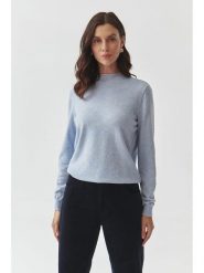 TATUUM Wełniany sweter "Indi" w kolorze błękitnym rozmiar: L. Niebieskie swetry klasyczne damskie TATUUM, l, z wełny, bez kołnierzyka. Za 152.45 zł.