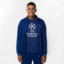 Koszulka UEFA Champions League. Niebieskie koszulki damskie CHAMPIONS LEAGUE, m, bez wzorów, z bawełny, bez kołnierzyka, bez ramiączek. Za 139.99 zł.