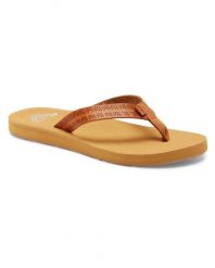 Japonki damskie ROXY Porto Motif. Brązowe klapki damskie Roxy, bez wzorów, z materiału, bez obcasa, bez zapięcia. Za 99.99 zł.