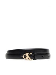 Calvin Klein Pasek Damski Ck Buckle 15Mm Fixed Belt LV04F7055G Czarny. Czarne paski damskie Calvin Klein, bez wzorów, ze skóry. Za 149.99 zł.
