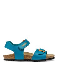 Geox Sandały J Ghita Boy J028LB 000BC C4D2T D Niebieski. Niebieskie sandały chłopięce Geox, ze skóry, bez zapięcia. Za 229.99 zł.