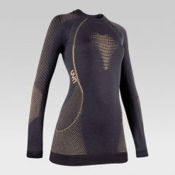 Bluza damska UYN Cashmere Shiny 2.0 UW Shirt LS Round Neck. Czarne bluzy damskie Uyn, bez wzorów, bez kaptura. Za 539.99 zł.