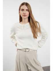 Trendyol Sweter w kolorze białym rozmiar: L. Białe swetry klasyczne damskie Trendyol, l, bez kołnierzyka. Za 86.78 zł.