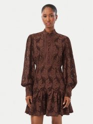 Bardot Sukienka koktajlowa 58421DB Brązowy ciemny Regular Fit. Brązowe sukienki damskie Bardot, bez wzorów, z bawełny, wizytowe, bez ramiączek. Za 814.99 zł.