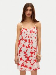 Vero Moda Sukienka letnia Dicthe 10323634 Czerwony Regular Fit. Czerwone sukienki damskie Vero Moda, bez wzorów, z bawełny, bez ramiączek. Za 119.99 zł.