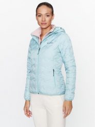 Columbia Kurtka puchowa Delta Ridge™ Down Hooded Jacket Zielony Regular Fit. Zielone kurtki damskie Columbia, s, bez wzorów, z puchu, bez kaptura. Za 579.99 zł.