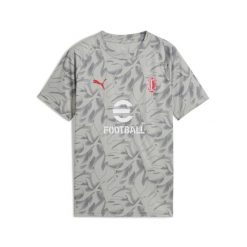 Młodzieżowa koszulka przedmeczowa AC Milan PUMA Smokey Gray White. Biała bluzki damskie Puma, m, bez wzorów, młodzieżowe, bez kołnierzyka, bez ramiączek. Za 269.00 zł.
