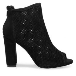 Botki Sergio Bardi. Czarne botki damskie Sergio Bardi, bez obcasa, na słupku, bez zapięcia. Za 239.00 zł.