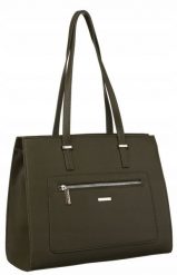 Shopperka khaki David Jones CH21081. Brązowe torebki klasyczne damskie David Jones, ze skóry ekologicznej, duże, bez dodatków. Za 179.99 zł.