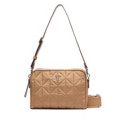 Torebka Calvin Klein. Brązowe listonoszki damskie Calvin Klein, bez wzorów, bez dodatków. Za 409.99 zł.