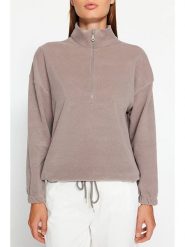 Trendyol Bluza w kolorze beżowym rozmiar: M. Brązowe bluzy damskie Trendyol, m, bez wzorów, bez kaptura. Za 74.95 zł.