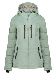 Geographical Norway Kurtka zimowa "Beachwood" w kolorze miętowym rozmiar: L. Zielone kurtki damskie Geographical Norway, na zimę, l, z aplikacjami, z puchu, bez kaptura. Za 253.95 zł.