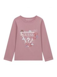 Guess Bluzka K6YI24 K3732 Różowy Regular Fit. Czerwone bluzki i koszule dziewczęce Guess, z aplikacjami, z bawełny, bez kołnierzyka, bez ramiączek. Za 84.99 zł.