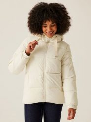 Regatta Kurtka pikowana "Arilie" w kolorze kremowym rozmiar: 46. Brązowe kurtki damskie Regatta, bez wzorów, bez kaptura. Za 149.31 zł.