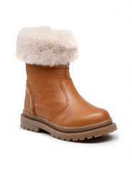 Lasocki Kids Kozaki CI12-POINT-20 Brązowy. Brązowe kozaki dziewczęce Lasocki Kids, bez wzorów, ze skóry, bez obcasa, bez zapięcia. Za 199.99 zł.