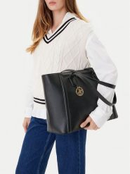 Beverly Hills Polo Club Torebka CEO-BHPC-L-007-08 Czarny. Czarne torebki klasyczne damskie Beverly Hills Polo Club, ze skóry, bez dodatków. Za 229.99 zł.