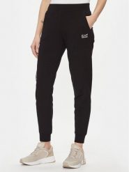 EA7 Emporio Armani Spodnie dresowe 8NTP85 TJTXZ 0203 Czarny Regular Fit. Czarne spodnie dresowe damskie EA7 Emporio Armani, s, bez wzorów, z bawełny. Za 269.99 zł.