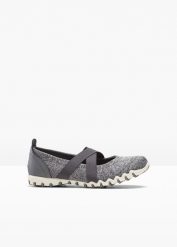 Baleriny na co dzień. Szare obuwie sportowe casual damskie bonprix. Za 114.99 zł.