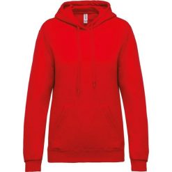 Bluza damska z kapturem Kariban. Czerwone bluzy damskie KARIBAN, m, bez wzorów, z bawełny, z kapturem. Za 144.00 zł.