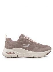Skechers Sneakersy Comfy Wave 149414/DKTP Beżowy. Brązowe obuwie sportowe damskie Skechers, z materiału, bez zapięcia. Za 309.99 zł.