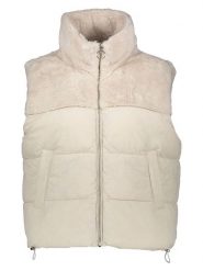 ONLY Kamizelka w kolorze kremowym rozmiar: XS. Brązowe kamizelki damskie Only, xs, bez wzorów, bez kaptura. Za 130.99 zł.