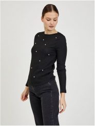 Orsay Sweter w kolorze czarnym rozmiar: M. Czarne swetry klasyczne damskie Orsay, m, ze splotem, bez kołnierzyka. Za 57.06 zł.