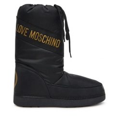Śniegowce LOVE MOSCHINO. Czarne śniegowce damskie Love Moschino. Za 459.99 zł.