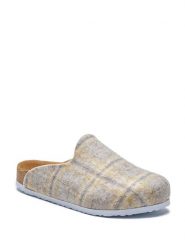 Comfortfusse Wełniane kapcie w kolorze szaro-żółtym rozmiar: 38. Szare kapcie damskie Comfortfüße, z materiału. Za 175.67 zł.
