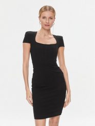 Marciano Guess Sukienka koktajlowa 4RGK67 6375Z Czarny Slim Fit. Czarne sukienki damskie Marciano Guess, z aplikacjami, z syntetyku, wizytowe, bez ramiączek. Za 589.99 zł.